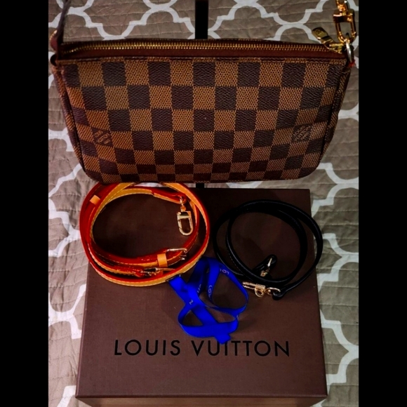 Louis Vuitton Pochette Accessories Damier Ebene Date Stamp CA0162 w/COA - Picture 1 of 14